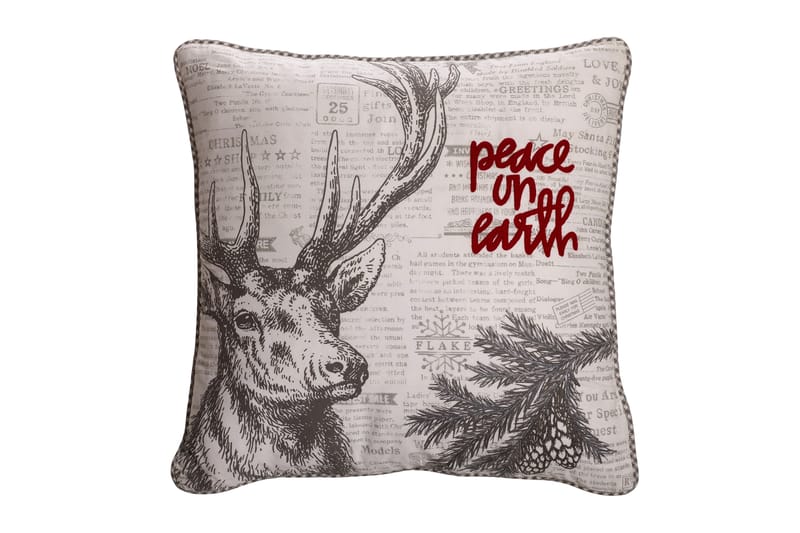 Deer Kuddfodral 45x45 cm - Grå/Vit - Textil & mattor - Kudde & pläd - Prydnadskudde & kuddfodral