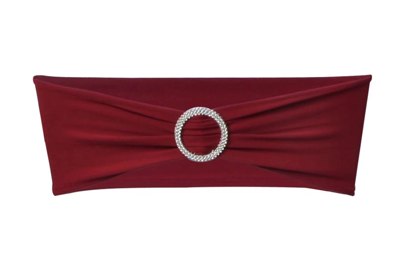 25 st vinröda dekorativa stolsband med diamantspänne - Röd - Textil & mattor - Möbeltextil - Möbelöverdrag