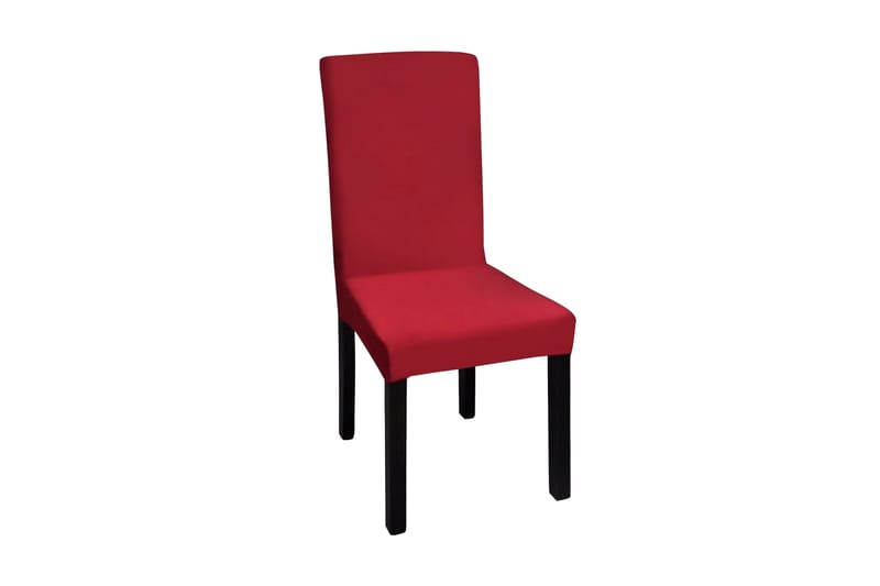 Rakt elastiskt stolsöverdrag 4 st vinröd - Röd - Textil & mattor - Möbeltextil - Möbelöverdrag - Stolsöverdrag