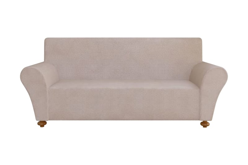 Sofföverdrag med stretch beige polyesterjersey - Beige - Textil & mattor - Möbeltextil - Möbelöverdrag
