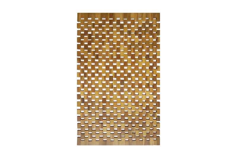 Badrumsmatta akaciaträ 80x50 cm mosaik - Brun - Textil & mattor - Mattor - Badrumsmatta