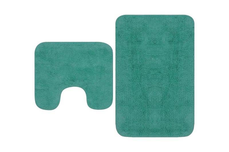 Badrumsmattor 2 st tyg turkos - Blå/Grön - Textil & mattor - Mattor - Badrumsmatta