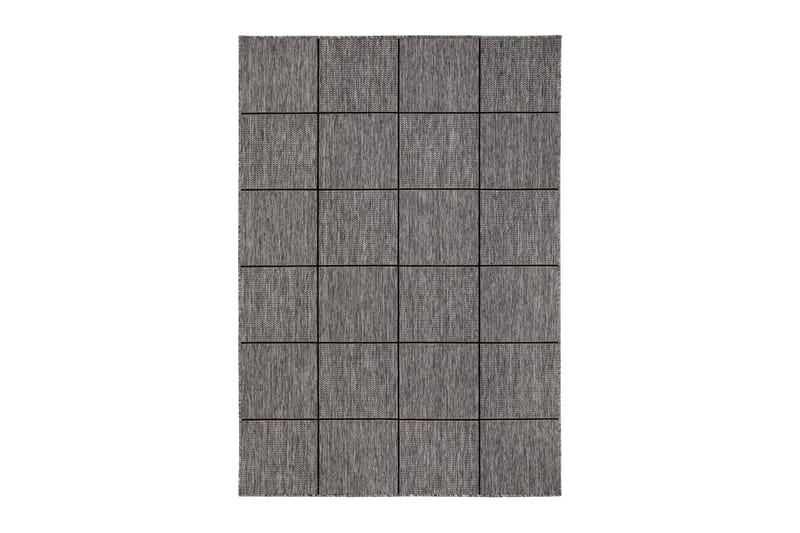 Numancia Square Flatvävd Matta 133x190 - Grå/Svart - Textil & mattor - Mattor - Stora mattor