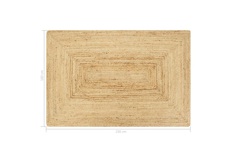 Handgjord jutematta naturlig 160x230 cm - Brun - Textil - Mattor - Handvävda mattor