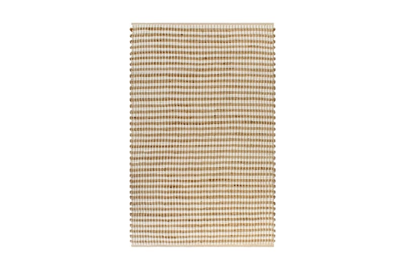 Matta handvävd jute 120x180 cm beige och vit - Brun - Textil - Mattor - Modern matta - Jutemattor & hampamattor