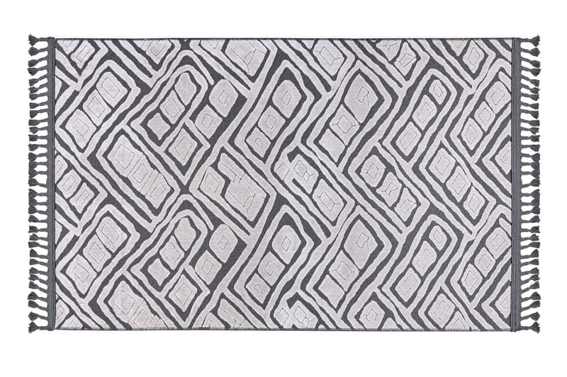 Las Bomullsmatta 200x290 cm Rektangulär - Vit/Grå - Textil & mattor - Mattor - Modern matta - Bomullsmatta