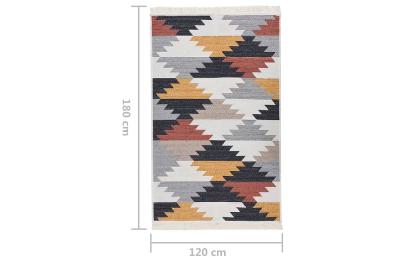 Matta flerfärgad 120x180 cm bomull - Flerfärgsdesign - Textil & mattor - Mattor - Modern matta - Bomullsmatta