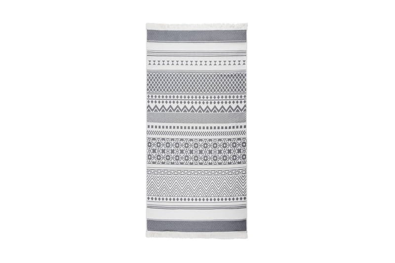 Matta grå och vit 100x200 cm bomull - Grå - Textil & mattor - Mattor - Modern matta - Bomullsmatta