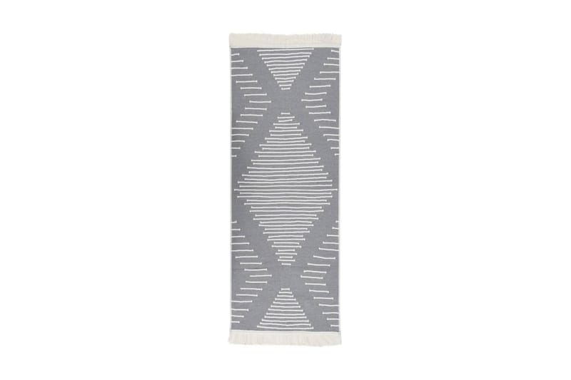 Matta mörkgrå 100x300 cm bomull - Grå - Textil - Mattor - Modern matta - Bomullsmatta