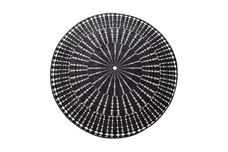 Chilai Matta 200 cm Rund - Svart/Vit - Textil & mattor - Mattor - Små mattor