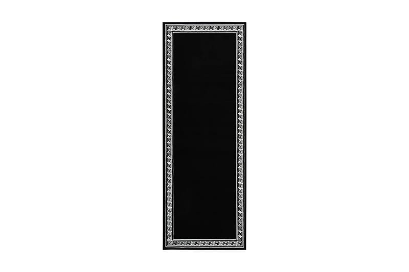 Gångmatta svart BCF med motivbård 100x250 cm - Svart - Textil & mattor - Mattor - Modern matta - Gångmattor