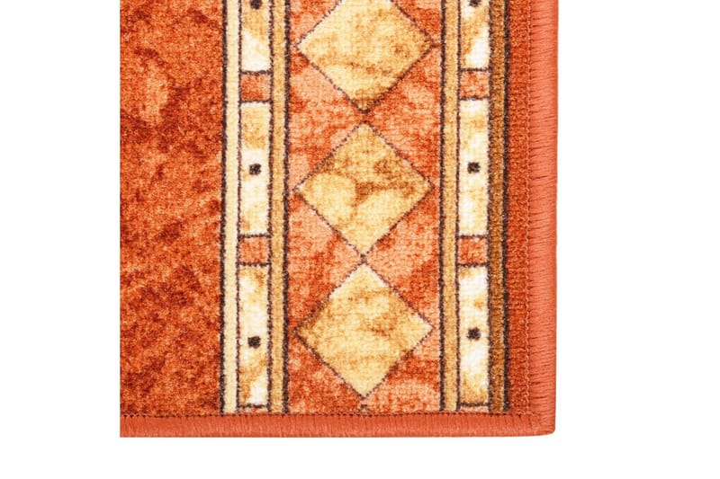 Gångmatta terrakotta 67x150 cm halkfri - Brun - Textil - Mattor - Modern matta - Gångmattor