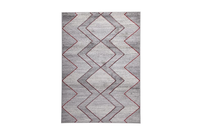 Casa J Ryamatta 160x230 cm Grå/Röd - Vivace - Textil & mattor - Mattor - Modern matta - Ryamatta