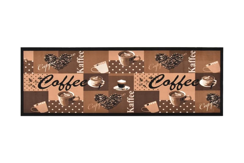 Köksmatta maskintvättbar kaffe brun 45x150 cm - Brun - Textil & mattor - Mattor - Modern matta - Trasmatta