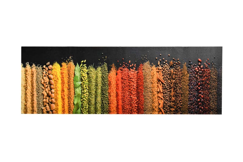 Köksmatta maskintvättbar kryddor 45x150 cm - Flerfärgad - Textil & mattor - Mattor - Modern matta - Trasmatta