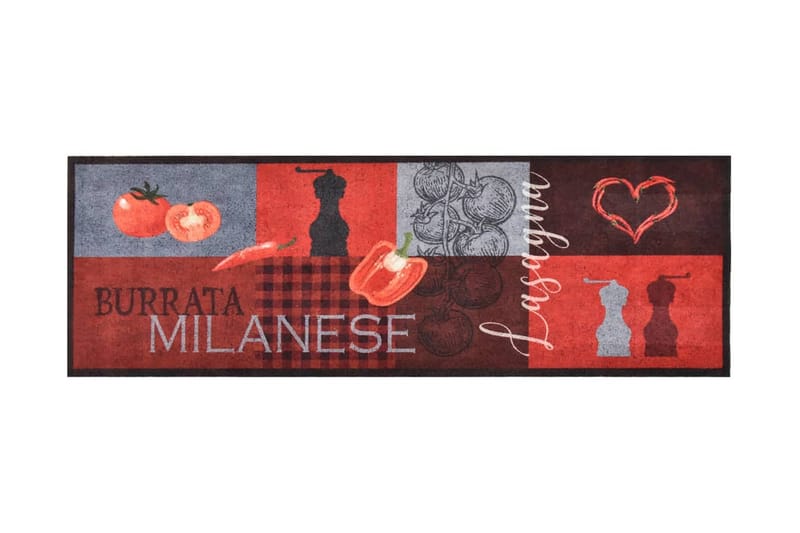 Köksmatta maskintvättbar tomater 60x180 cm - Röd - Textil & mattor - Mattor - Modern matta - Trasmatta