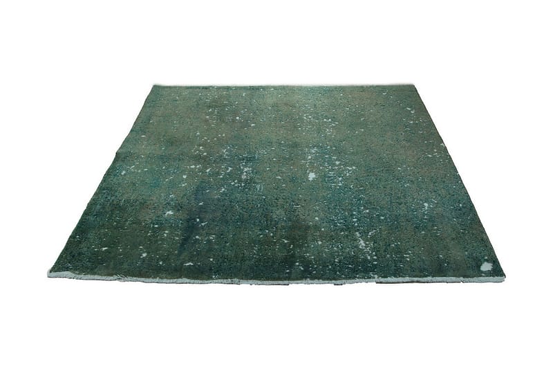 Handknuten Vintage Matta Ull Grön 205x220cm - Textil & mattor - Mattor - Handvävda mattor