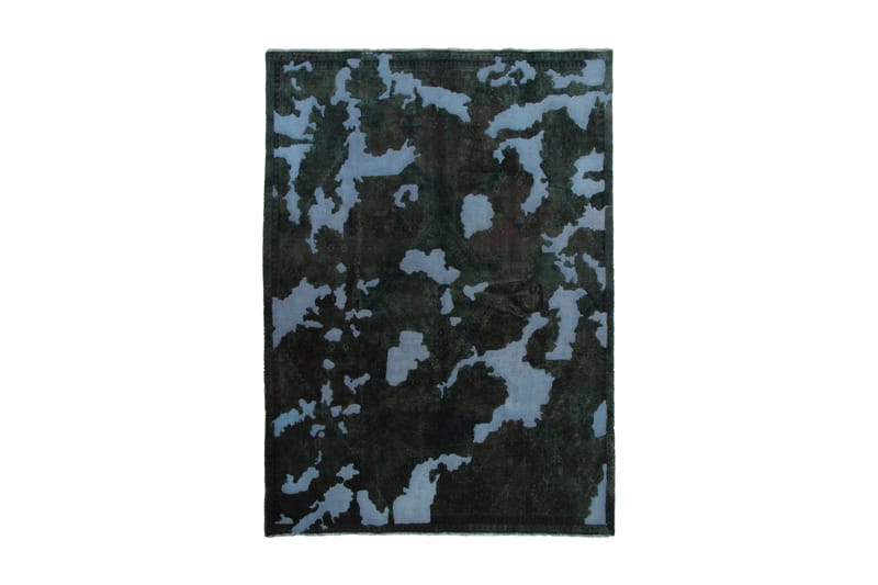 Handknuten Vintage Matta Ull Mörkgrön/Blå 190x267cm - Textil & mattor - Mattor - Handvävda mattor