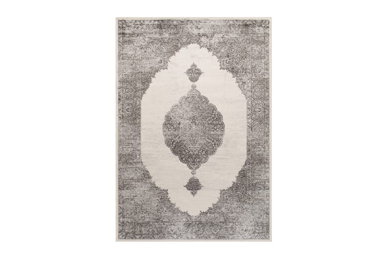 Isfahan Medallion Viskosmatta Rektangulär 160x230 cm - Silver - Textil & mattor - Mattor - Modern matta - Viskosmatta & konstsilkesmatta