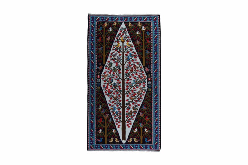 Handknuten Exklusiv Persisk Matta 105x190 cm Kelim - Beige/Blå - Textil & mattor - Mattor - Orientaliska mattor - Kelimmattor