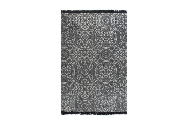 Kelimmatta bomull 160x230 cm med mönster grå - Grå - Textil & mattor - Mattor - Orientaliska mattor - Kelimmattor