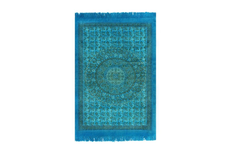 Kelimmatta bomull 160x230 cm med mönster turkos - Blå/Grön - Textil & mattor - Mattor - Orientaliska mattor - Kelimmattor