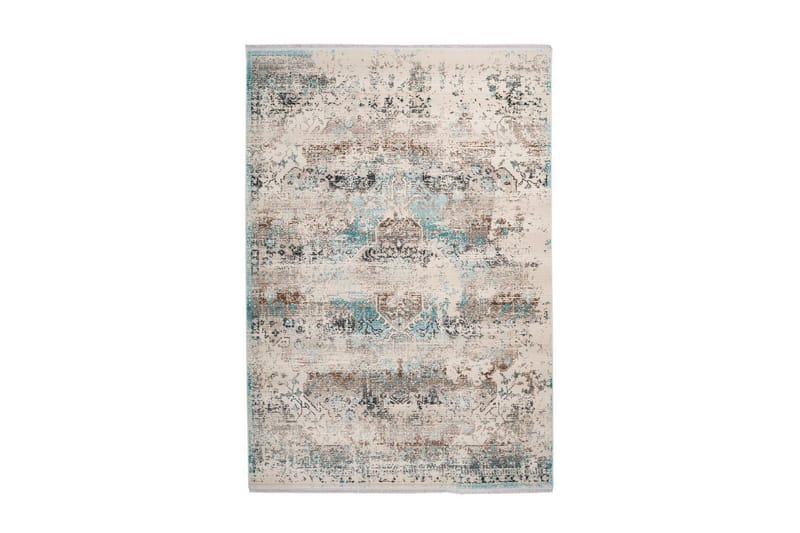 Gornan Lyu Matta Taupe/Turkos 120x170 cm - D-Sign - Textil - Mattor - Orientaliska mattor - Patchwork matta