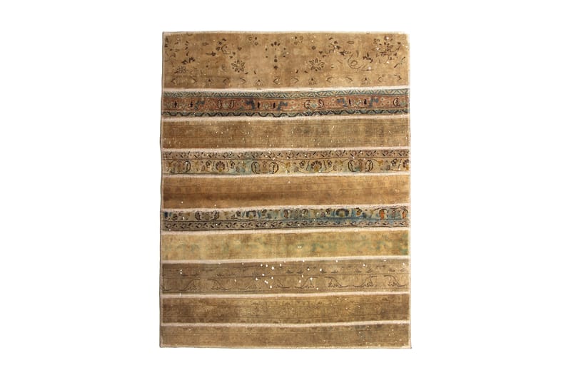 Handknuten Patchworkmatta Ull/Garn Flerfärgad 130x165cm - Textil & mattor - Mattor - Orientaliska mattor - Patchwork-matta