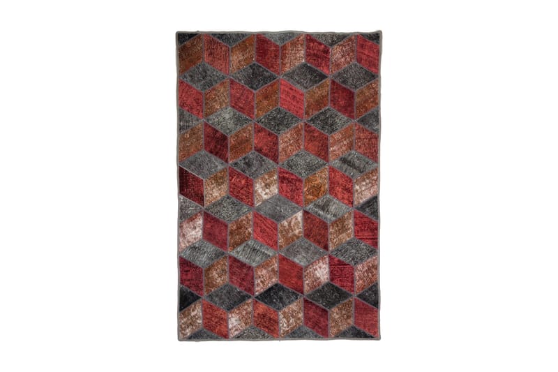 Handknuten Patchworkmatta Ull/Garn Flerfärgad 142x217cm - Textil & mattor - Mattor - Orientaliska mattor - Patchwork-matta