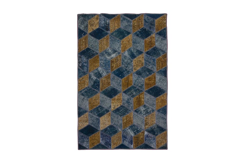 Handknuten Patchworkmatta Ull/Garn Flerfärgad 142x217cm - Textil & mattor - Mattor - Orientaliska mattor - Patchwork matta