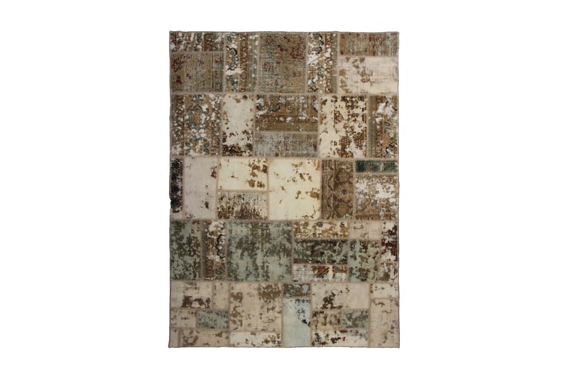 Handknuten Patchworkmatta Ull/Garn Flerfärgad 169x230cm - Textil & mattor - Mattor - Orientaliska mattor - Patchwork-matta