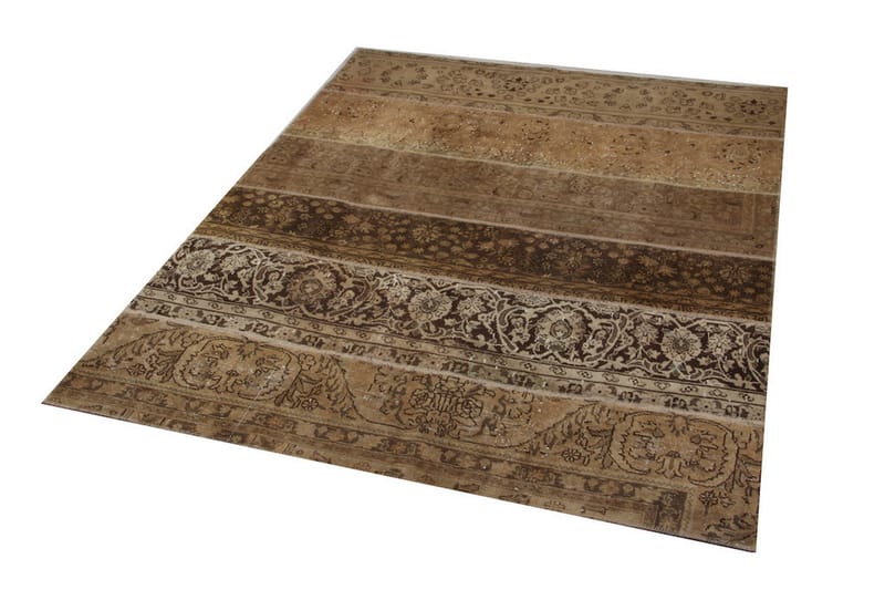 Handknuten Patchworkmatta Ull/Garn Flerfärgad 170x218cm - Textil & mattor - Mattor - Orientaliska mattor - Patchwork matta