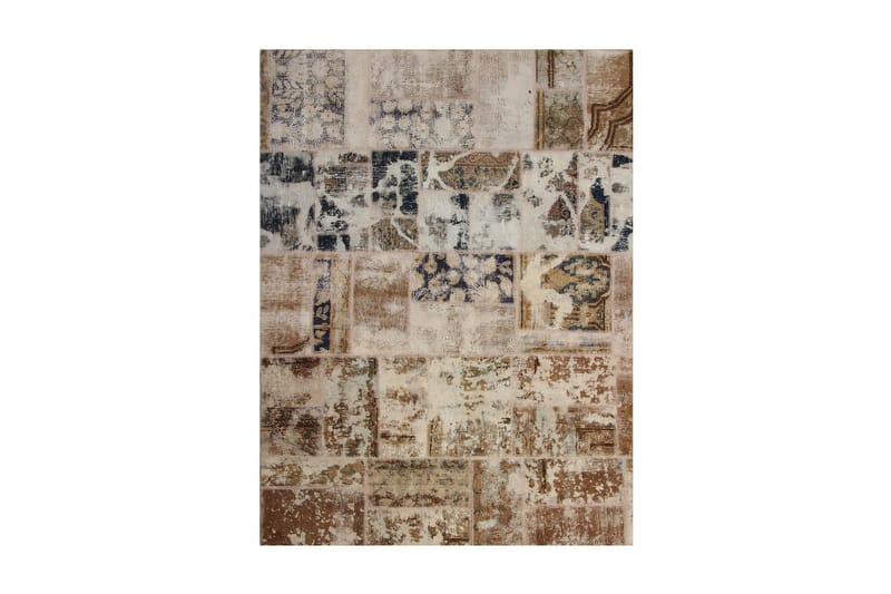 Handknuten Patchworkmatta Ull/Garn Flerfärgad 170x227cm - Textil & mattor - Mattor - Orientaliska mattor - Patchwork matta