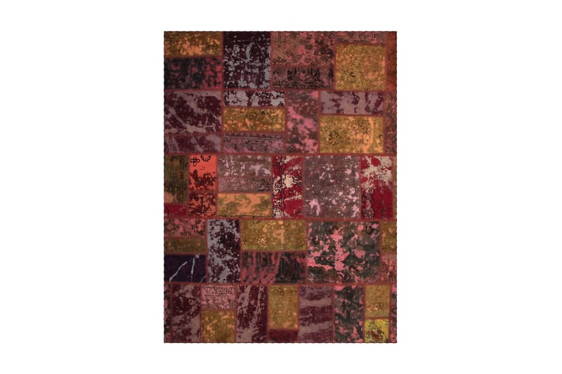 Handknuten Patchworkmatta Ull/Garn Flerfärgad 175x230cm - Textil & mattor - Mattor - Orientaliska mattor - Patchwork matta