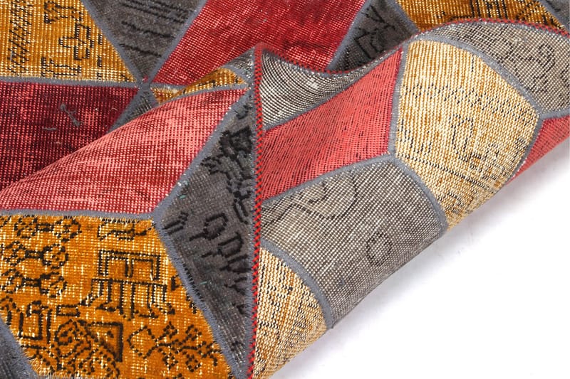 Handknuten Patchworkmatta Ull/Garn Flerfärgad 176x245cm - Textil & mattor - Mattor - Orientaliska mattor - Patchwork matta