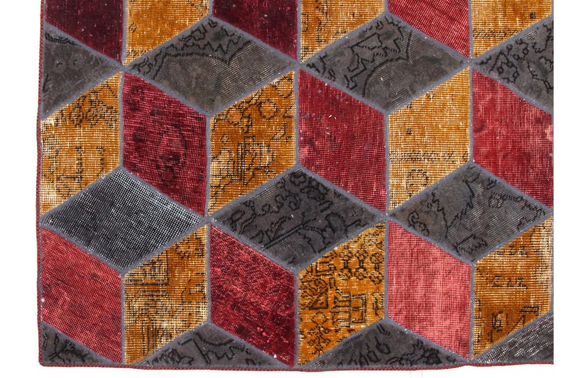 Handknuten Patchworkmatta Ull/Garn Flerfärgad 176x245cm - Textil & mattor - Mattor - Orientaliska mattor - Patchwork matta