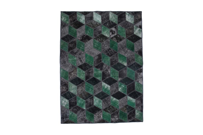 Handknuten Patchworkmatta Ull/Garn Flerfärgad 178x244cm - Textil & mattor - Mattor - Handvävda mattor