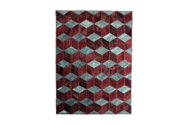Handknuten Patchworkmatta Ull/Garn Flerfärgad 180x245cm - Textil & mattor - Mattor - Orientaliska mattor - Patchwork matta
