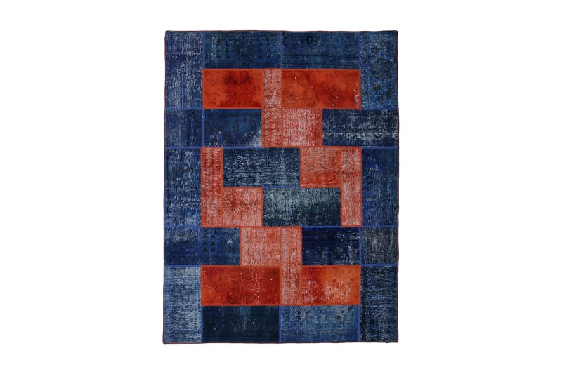 Handknuten Patchworkmatta Ull/Garn Flerfärgad 181x243cm - Textil & mattor - Mattor - Orientaliska mattor - Patchwork matta
