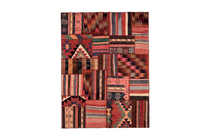 Handknuten Persisk Patchwork Ullmatta 152x202 cm Garn - Flerfärgad - Textil & mattor - Mattor - Orientaliska mattor - Patchwork matta