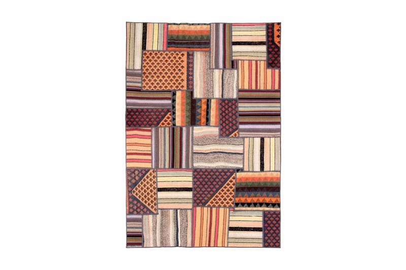 Handknuten Persisk Patchwork Ullmatta 159x232 cm Garn - Flerfärgad - Textil & mattor - Mattor - Orientaliska mattor - Patchwork matta