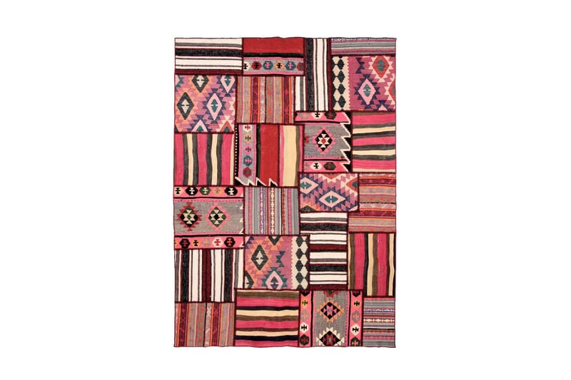 Handknuten Persisk Patchwork Ullmatta 164x230 cm Garn - Flerfärgad - Textil & mattor - Mattor - Orientaliska mattor - Patchwork-matta