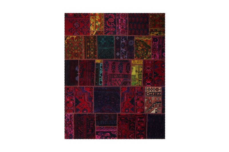Handknuten Persisk Patchwork Ullmatta 173x219 cm Garn - Flerfärgad - Textil & mattor - Mattor - Orientaliska mattor - Patchwork matta