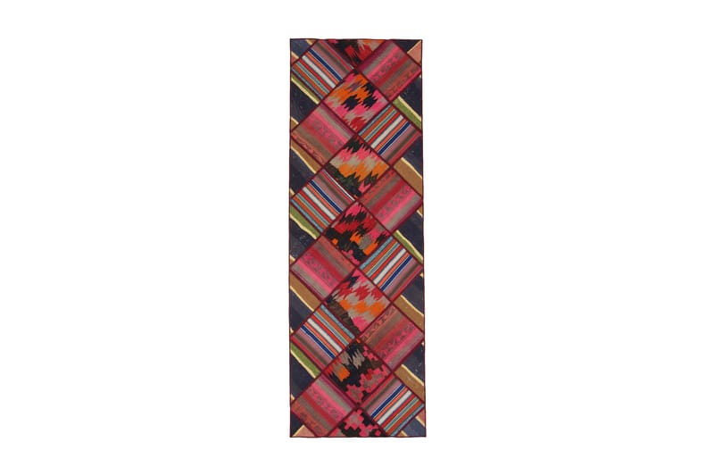 Handknuten Persisk Patchwork Ullmatta 83x250 cm Garn - Flerfärgad - Textil & mattor - Mattor - Orientaliska mattor - Patchwork matta