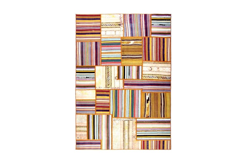 Handknuten Persisk Patchworkmatta 162x224 cm - Flerfärgad - Textil & mattor - Mattor - Orientaliska mattor - Patchwork matta