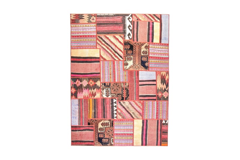 Handknuten Persisk Patchworkmatta 168x228 cm - Flerfärgad - Textil & mattor - Mattor - Orientaliska mattor - Patchwork matta