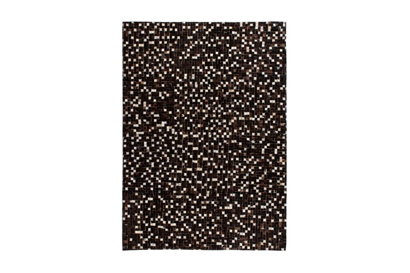 Matta äkta läder lappad fyrkanter 80x150 cm svart/vit - Flerfärgad - Textil & mattor - Mattor - Orientaliska mattor - Patchwork-matta