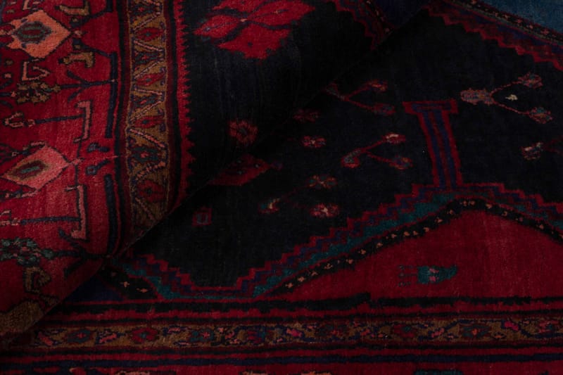Handknuten Persisk Matta 146x340 cm - Mörkblå/Röd - Textil & mattor - Mattor - Orientaliska mattor