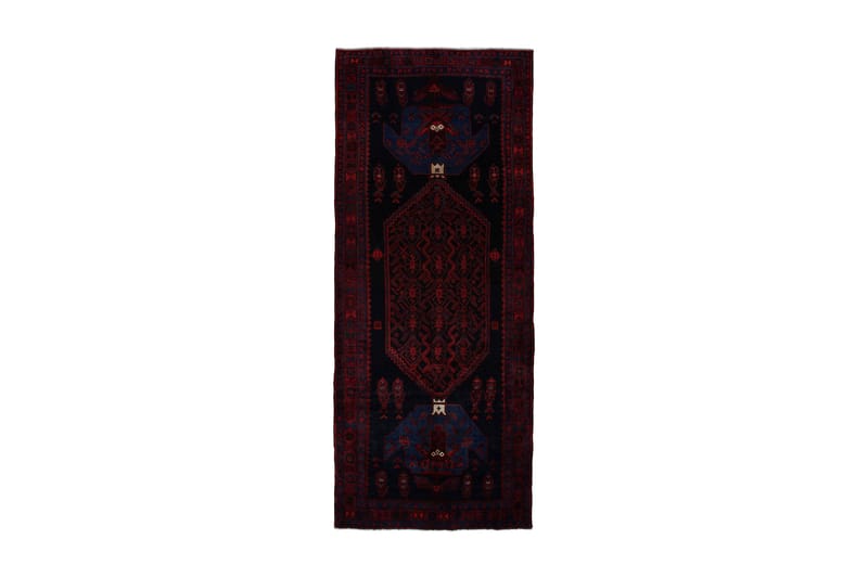 Handknuten Persisk Matta 154x385 cm - Mörkblå/Röd - Textil & mattor - Mattor - Orientaliska mattor - Persisk matta