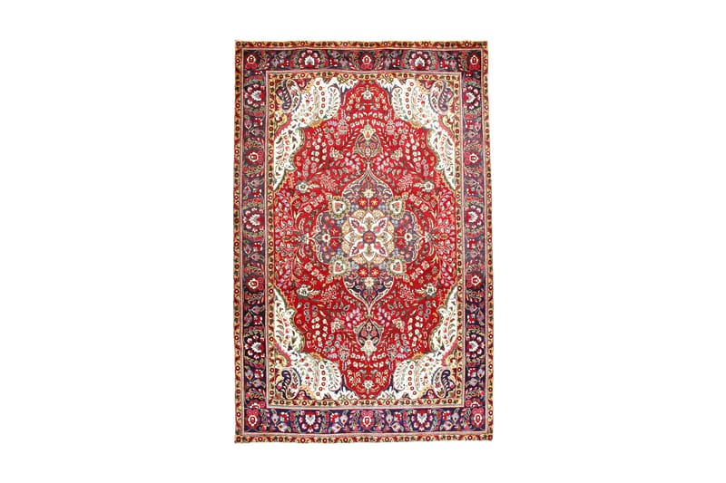 Handknuten Persisk Patinamatta 190x304 cm - Röd/Mörkblå - Textil & mattor - Mattor - Orientaliska mattor - Persisk matta